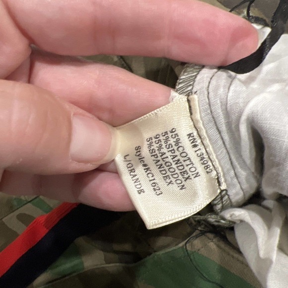 Kate C Camp‎ Pants Comes Large Camouflage Red Blue Stripe Jogger - Picture 7 of 12